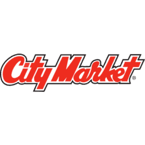 The City Market logo in bold red and white lettering on a plain background.