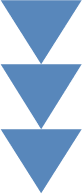 Three blue downward-pointing triangles are stacked vertically against a light background.